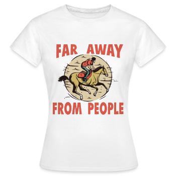 Springreiten - Frauen T-Shirt - Weiß - Vorne - AI Model Female 172 dark (172cm)