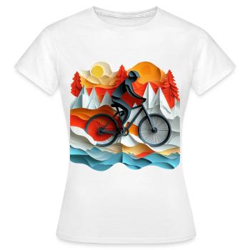 Excursion à vélo - T-shirt Femme - blanc - Devant - AI Model Female 172 dark (172cm)
