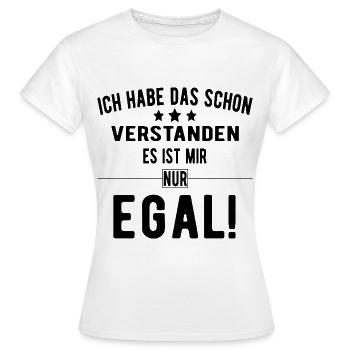 Habe das schon verstanden - Frauen T-Shirt - Weiß - Vorne - AI Model Female 172 dark (172cm)