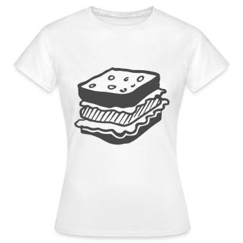 sandwich - T-shirt Femme - blanc - Devant - AI Model Female 172 dark (172cm)