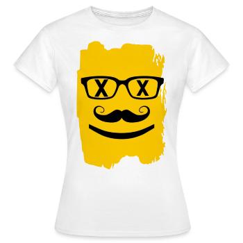 Hipster - T-shirt Femme - blanc - Devant - AI Model Female 172 dark (172cm)
