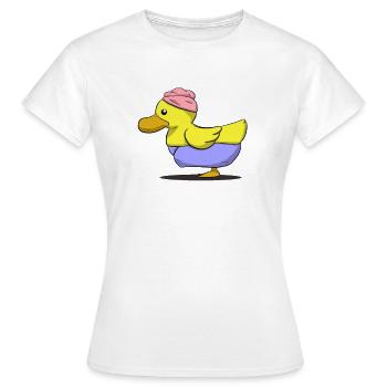 Badeente - Frauen T-Shirt - Weiß - Vorne - AI Model Female 172 dark (172cm)