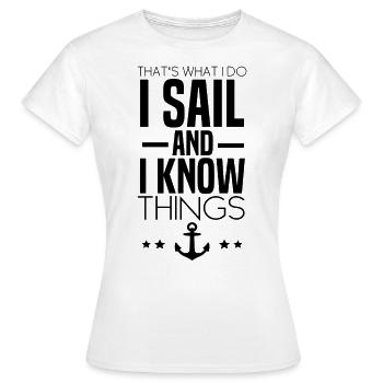 navigation à voile - T-shirt Femme - blanc - Devant - AI Model Female 172 dark (172cm)