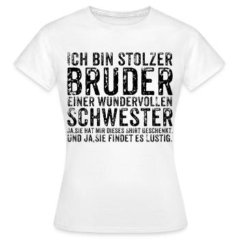 Frère et soeur - T-shirt Femme - blanc - Devant - AI Model Female 172 dark (172cm)