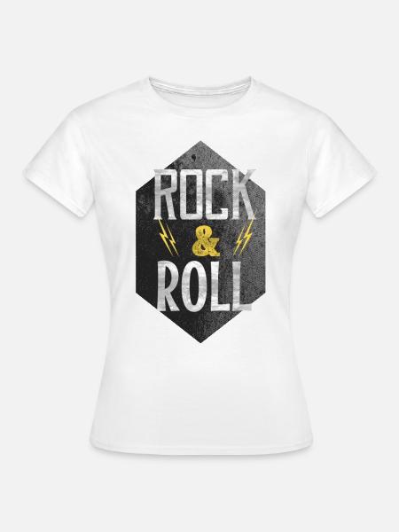 Rock and Roll - Frauen T-Shirt - Weiß
