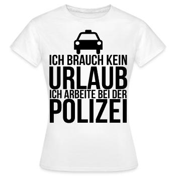 Polizist - Frauen T-Shirt - Weiß - Vorne - AI Model Female 172 dark (172cm)