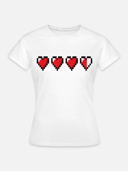 80er Herzen - Frauen T-Shirt - Weiß