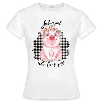 Porcs - T-shirt Femme - blanc - Devant - AI Model Female 172 dark (172cm)