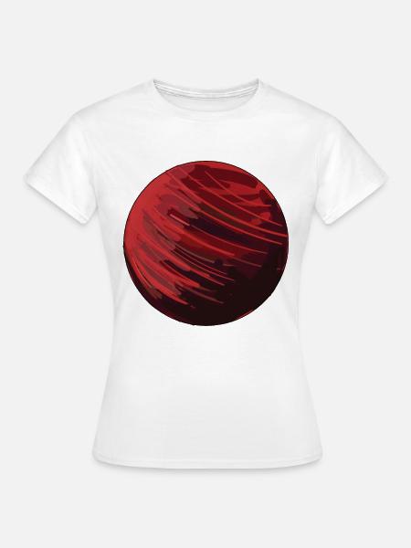 Circle Red Circle Symobl Shapes Planet - Women's T-Shirt - white