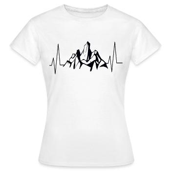 Bergsport - Frauen T-Shirt - Weiß - Vorne - AI Model Female 172 dark (172cm)