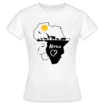 Africa Africa - Women's T-Shirt - white - Front - AI Model Female 172 dark (172cm)