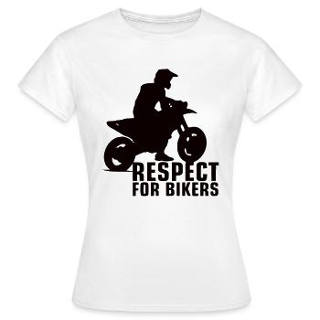 Motocross casque de motocross motocross moto - T-shirt Femme - blanc - Devant - AI Model Female 172 dark (172cm)