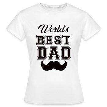 Best Dad - Women's T-Shirt - white - Front - AI Model Female 172 dark (172cm)