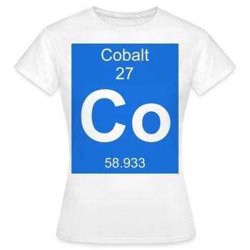Kobalt chemisches Element Periodensystem chemische - Frauen T-Shirt - Weiß - Vorne - AI Model Female 172 dark (172cm)