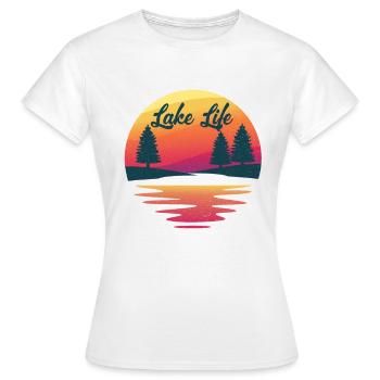 Leben Am See - Frauen T-Shirt - Weiß - Vorne - AI Model Female 172 dark (172cm)