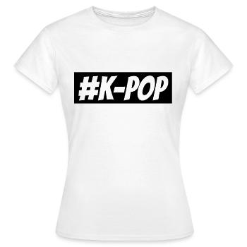 #K-POP - T-shirt Femme - blanc - Devant - AI Model Female 172 dark (172cm)