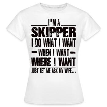 Skipper - Frauen T-Shirt - Weiß - Vorne - AI Model Female 172 dark (172cm)