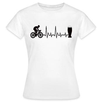 Vélo de course et bière - T-shirt Femme - blanc - Devant - AI Model Female 172 dark (172cm)