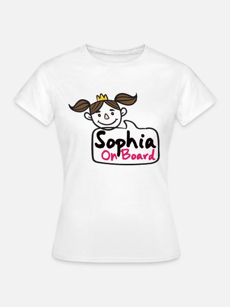 Sophia On Board - Frauen T-Shirt - Weiß