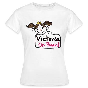 Victoria à bord - T-shirt Femme - blanc - Devant - AI Model Female 172 dark (172cm)