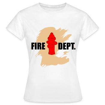 Borne d’incendie Borne d’incendie - T-shirt Femme - blanc - Devant - AI Model Female 172 dark (172cm)