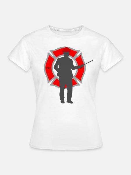 Feuerwehrmann - Frauen T-Shirt - Weiß
