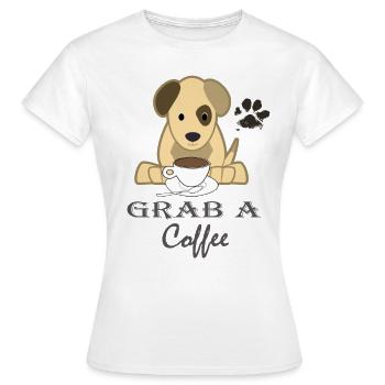Grab A Coffee - Frauen T-Shirt - Weiß - Vorne - AI Model Female 172 dark (172cm)