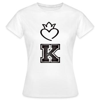 King - Women's T-Shirt - white - Front - AI Model Female 172 dark (172cm)