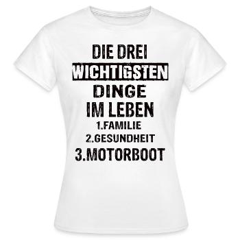 Motorboot - Frauen T-Shirt - Weiß - Vorne - AI Model Female 172 dark (172cm)