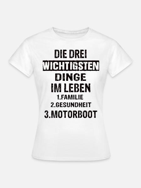 Motorboot - Frauen T-Shirt - Weiß