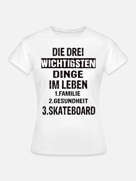 Skateboard - Frauen T-Shirt - Weiß
