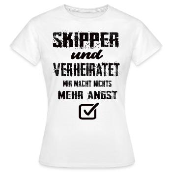 Skipper - Frauen T-Shirt - Weiß - Vorne - AI Model Female 172 dark (172cm)