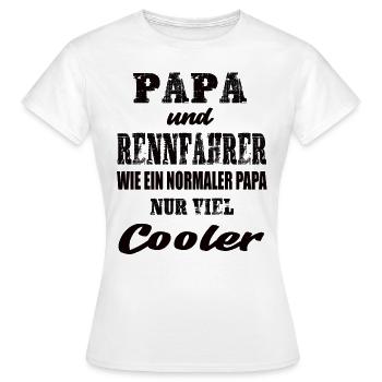 Papa und Rennfahrer Rennsport Motorsport - Frauen T-Shirt - Weiß - Vorne - AI Model Female 172 dark (172cm)