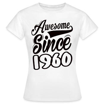 Awesome Since 1960 - Frauen T-Shirt - Weiß - Vorne - AI Model Female 172 dark (172cm)
