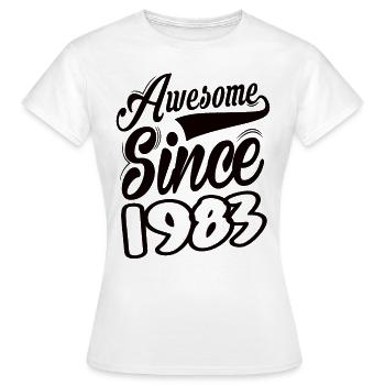 Génial depuis 1983 - T-shirt Femme - blanc - Devant - AI Model Female 172 dark (172cm)