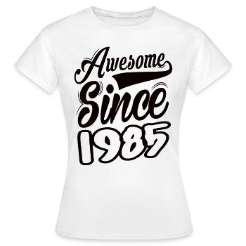 Awesome Since 1985 - Frauen T-Shirt - Weiß - Vorne - AI Model Female 172 dark (172cm)