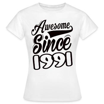Génial depuis 1991 - T-shirt Femme - blanc - Devant - AI Model Female 172 dark (172cm)