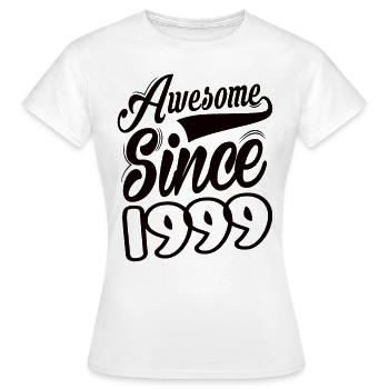 Awesome Since 1999 - Frauen T-Shirt - Weiß - Vorne - AI Model Female 172 dark (172cm)
