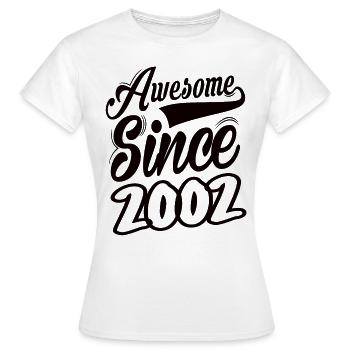 Awesome Since 2002 - Women's T-Shirt - white - Front - AI Model Female 172 dark (172cm)