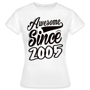 Awesome Since 2005 - Women's T-Shirt - white - Front - AI Model Female 172 dark (172cm)