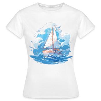 Voile, Voilier, Voilier, Régate, Voile, Voile - T-shirt Femme - blanc - Devant - AI Model Female 172 dark (172cm)