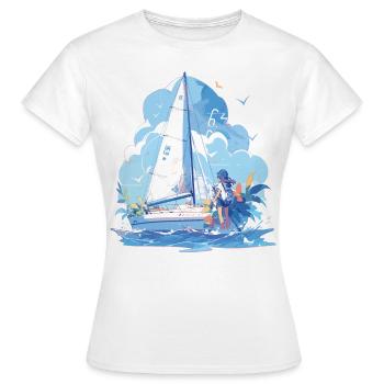 Régate Voile - T-shirt Femme - blanc - Devant - AI Model Female 172 dark (172cm)