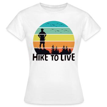 Randonnée pour vivre - T-shirt Femme - blanc - Devant - AI Model Female 172 dark (172cm)