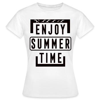 Profitez de l’heure d’été - T-shirt Femme - blanc - Devant - AI Model Female 172 dark (172cm)
