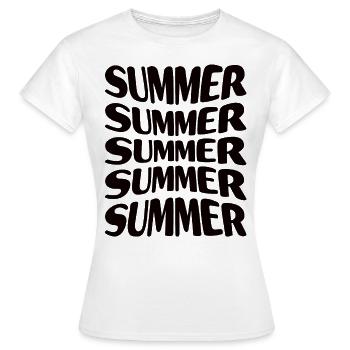 Été, Été, Été, Été, Été - T-shirt Femme - blanc - Devant - AI Model Female 172 dark (172cm)