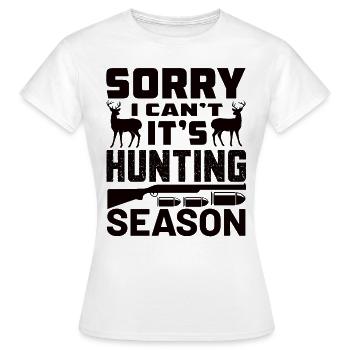 Hunting Hunter Deer Hunting Hunting Sayings - Women's T-Shirt - white - Front - AI Model Female 172 dark (172cm)