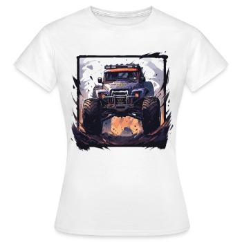Monstertruck - Frauen T-Shirt - Weiß - Vorne - AI Model Female 172 dark (172cm)