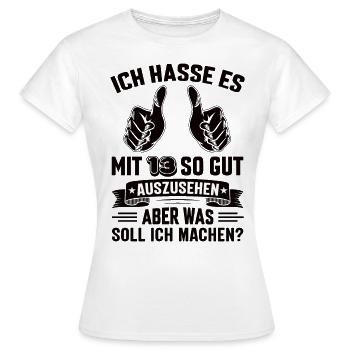 13 Geburtstag 13 Jahre 13 Lebensjahr 13 Lebenalter - Frauen T-Shirt - Weiß - Vorne - AI Model Female 172 dark (172cm)