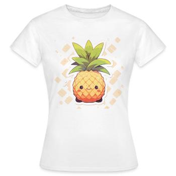 Ananas Pflanze Ananas Frucht Obst - Frauen T-Shirt - Weiß - Vorne - AI Model Female 172 dark (172cm)