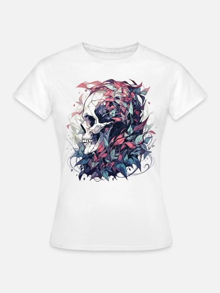 Totenkopf - Frauen T-Shirt - Weiß